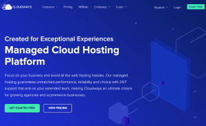 cloudways home page screen
