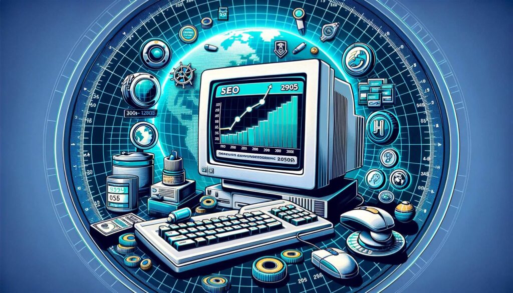 תמונת כותרת בולטת לדף אינטרנט המתמקד בקידום אתרים בשנת 2005 והשפעתו על עולם קידום האתרים.